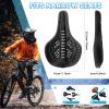 imageROCKBROS Bike Seat Cushion Comfort Bike Seat Cover Extra Soft Silicone Exercise Bicycle Seat Cushion Anti Slip Breathable for Gym Adult Bike Accessoriesblack