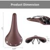 imageROCKBROS Bike Seat Vintage Bicycle Seat Waterproof Bike Saddle Comfortable Bike Seat for Men ampamp Women Classic Lite Bike Seat Replacement Suitable for City CyclingA2  Brown