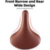 imageROCKBROS Bike Seat for Men Women Wide Comfort Bike Seat Cushion Waterproof Soft Vintage Brown Bicycle Saddle Compatible with Cruiser Retro Mountain City Bikes