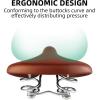 imageROCKBROS Bike Seat for Men Women Wide Comfort Bike Seat Cushion Waterproof Soft Vintage Brown Bicycle Saddle Compatible with Cruiser Retro Mountain City Bikes