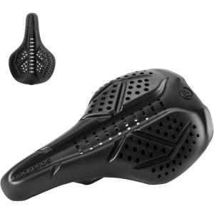 imageROCKBROS Bike Seat Cushion Comfort Bike Seat Cover Extra Soft Silicone Exercise Bicycle Seat Cushion Anti Slip Breathable for Gym Adult Bike Accessoriesblack