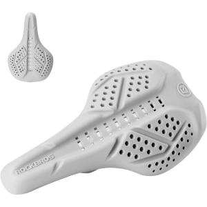 imageROCKBROS Bike Seat Cushion Comfort Bike Seat Cover Extra Soft Silicone Exercise Bicycle Seat Cushion Anti Slip Breathable for Gym Adult Bike Accessoriesgray