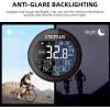 imageROCKBROS Bike Computer Wireless GPS Accurate Bike Speedometer with Bluetooth Mini Cycling Computer IPX6 Waterproof ANT Bicycle Odometer with Automatic Backlight 25quot LCD Screen and Larger BatteryComputerBlack
