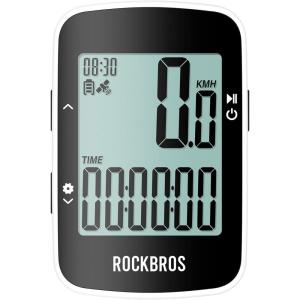 imageROCKBROS Bike Computer Bike Speedometer GPS Wireless Cycling Computer with Bluetooth IPX7 Waterproof600mAH Battery and 23quot Large Display