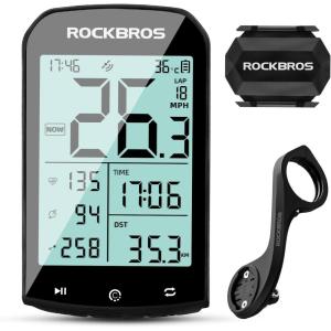 imageROCKBROS Bike Computer Wireless Cycling Computers ANT Bluetooth Bike Speedometer Odometer Bicycle Computer with Speed Cadence Sensor for Riding Cycling Waterproof 29inch LCD ScreenM1C3Mount2024