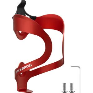 imageROCKBROS Bike Water Bottle Cage  Lightweight Sturdy Aluminum Alloy for Road ampamp Mountain BikesA3  Red