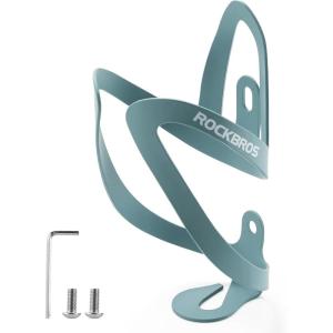 imageROCKBROS Bike Water Bottle Cage Durable Aluminum Alloy Bike Cup Holder Lightweight Water Bottle Holder Universial Bike Bottle Cage for Road Mountain BikesA3  BLUE