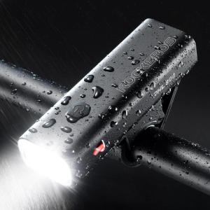 imageROCKBROS Super Bright Bike Light 800Lumens Type C Rechargeable Bike Headlight Led IPX6 Waterproof Bike Front Light 5 Modes Aluminum Alloy Bike Light for Night Riding
