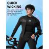 imageROCKBROS Cycling Jersey Thermal Cycling Base Layer Long Sleeve Compression Shirts Crew Neck Quick Dry Tops for Workout