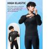 imageROCKBROS Cycling Jersey Thermal Cycling Base Layer Long Sleeve Compression Shirts Crew Neck Quick Dry Tops for Workout