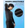 imageROCKBROS Cycling Jersey Thermal Cycling Base Layer Long Sleeve Compression Shirts Crew Neck Quick Dry Tops for Workout