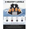 imageROCKBROS Heated Jacket for Men with Hood 4 Carbon Fiber Heating Zones ampamp 3 Temperature Settings Waterproof WindproofBlack