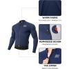 imageROCKBROS Thermal Jacket for Men Windproof Cycling Jacket Winter Warm Cycling Clothing Suitable for 4168Blue