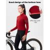 imageROCKBROS Winter Cycling Jersey for Women Thermal Long Sleeve Windproof Biking Tops Breathable JacketRed