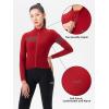 imageROCKBROS Winter Cycling Jersey for Women Thermal Long Sleeve Windproof Biking Tops Breathable JacketRed
