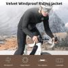imageROCKBROS winter cycling jacket for men womanWarm long sleeves fleece windproof jacket for cyclingblack