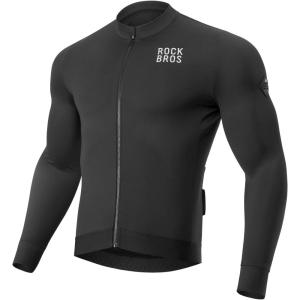 imageROCKBROS Thermal Jacket for Men Windproof Cycling Jacket Winter Warm Cycling Clothing Suitable for 4168Black