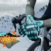 imageROCKBROS Cycling Gloves for Men Women Thermal Bike Gloves Windproof AntiSlip Full Finger Mountain Bike GlovesXLarge