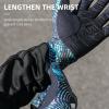 imageROCKBROS Winter Cycling Gloves Winter Bike Gloves with Full Finger Windproof AntiSlip Thermal Gloves for CyclingBikingRunning Blue