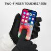 imageROCKBROS Winter Gloves Men Women Long Black Windproof Cycling Gloves Touch Screen Thermal Gloves for Running Driving Workblack