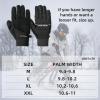 imageROCKBROS Winter Gloves Men Women Long Black Windproof Cycling Gloves Touch Screen Thermal Gloves for Running Driving Workblack