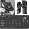 imageROCKBROS Winter Motorcycle Gloves Touchscreen Windproof Riding Gloves Warm Motorbike Gloves Shock and Abrasion Resistant Carbon Fiber Hard Knuckle Gloves for Protection