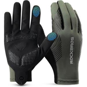 imageROCKBROS Cycling Gloves  AntiSlip Full Finger MTB Road Bike Gloves for Riding Running Hiking Outdoor SportsUS LAsian XL