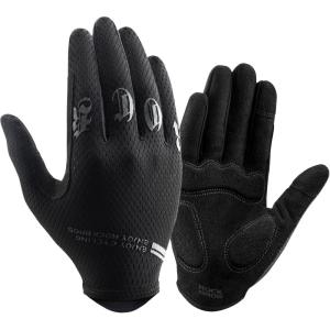 imageROCKBROS Cycling Gloves for Men  Breathable Touchscreen Mountain Bike GlovesBlack