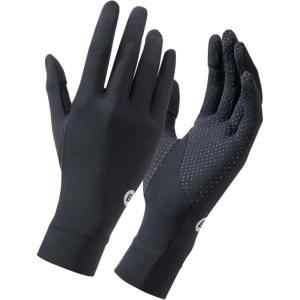imageROCKBROS UV Protection Gloves Soft Thin Womens Sunscreen Gloves AntiSkid Ice Silk Gloves with Removable Fingertips for Cycling Driving Runningblak