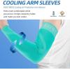 imageROCKBROS Arm Sleeves for Men Women UV Protection UPF 50 Cooling Sun Sleeves Tattoo CoverBlue