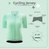 imageROCKBROS Cycling Jersey Women Breathable Bike Jersey Cycling Clothing Women Cycling TopsGreen