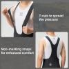 imageROCKBROS Mens Cycling Bib Shorts with Padded Road Bike Bicycle Riding Breathable Seamless Bib Tights for Men