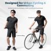 imageROCKBROS Mens Cycling Jersey Set Short Sleeve with Padded Cycling Bike Shorts Breathable Casual Road Bike Cycling Outfit
