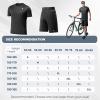 imageROCKBROS Mens Cycling Jersey Set Short Sleeve with Padded Cycling Bike Shorts Breathable Casual Road Bike Cycling Outfit