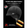 imageROCKBROS Winter Cycling Caps for Women Windproof Cycling Hat Running Hat with Sun Visor Under Helmet Liner Black