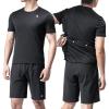 imageROCKBROS Mens Cycling Jersey Set Short Sleeve with Padded Cycling Bike Shorts Breathable Casual Road Bike Cycling Outfit