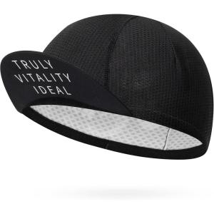 imageROCKBROS Cycling Cap Bike Cap for Women with Sun Visor Cooling Skull Cap Helmet Liner Sun Protection Running HatClassic Black