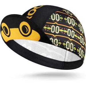 imageROCKBROS Cycling Cap Lightweight Cycling Hat with Sun Visor Breathable Under Helmet Cap Sun Protection Bike Hat CartoonA1  Multicoloured