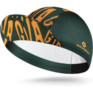 imageROCKBROS Cycling Cap Lightweight Cycling Hat with Sun Visor Breathable Under Helmet Cap Sun Protection Bike Hat CartoonA4  Green