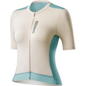 imageROCKBROS Cycling Jersey Women Short Sleeves Bike Shirts with Pockets Quick Dry Bicycle Clothing for Road Mountain EBikeBlue