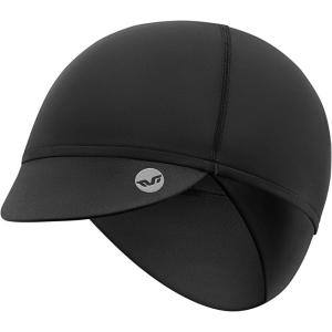 imageROCKBROS Winter Cycling Caps for Women Windproof Cycling Hat Running Hat with Sun Visor Under Helmet Liner Black