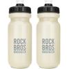 imageROCKBROS Bike Water Bottle BPAFree Squeeze Water Bottle 20 ozIvory