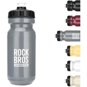 imageROCKBROS Bike Water Bottle BPAFree Squeeze Water Bottle 20 ozDark Gray