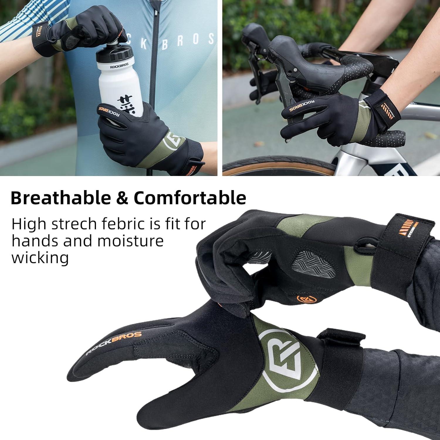 imageROCKBROS Cycling Gloves for Men Women Mountain Bike Gloves TouchscreenUS XLASIA XXL
