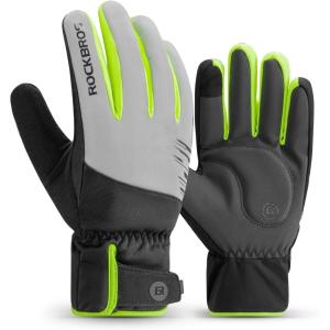 imageROCKBROS Winter Gloves for Cold Weather Cycling Gloves for Men Women Water Resistant Touch Screen Windproof Thermal Gloves for Running Cycling Driving Hiking
