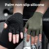 imageROCKBROS Half Finger Cycling Mountain Biking AntiSlip Breathable Bicycle Bike Gloves for Men Women Cycling Sports GlovesGreenXL