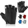 imageROCKBROS Cycling Gloves for Men Women  Breathable Bike Gloves  Half Finger Gloves for Daily Cycling Workout Outdoor SportsBlack