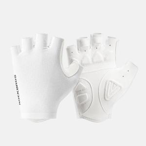 imageROCKBROS Cycling Gloves for Men Women  Breathable Gel Pad Road Mountain Bike Gloves  Touch Screen AntiSlip MTB Gloves for Cycling Workout Outdoor SportsBreathable Half White
