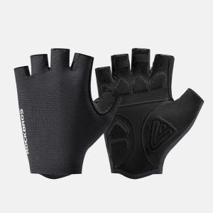 imageROCKBROS Cycling Gloves for Men Women  Breathable Gel Pad Road Mountain Bike Gloves  Touch Screen AntiSlip MTB Gloves for Cycling Workout Outdoor SportsBreathable Half Black