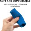 imageROCKBROS Mountain Bike Handlebar Grips Shock Absorption Comfortable Foam Soft NonSlip Double Locked on Bicycle Grips for BMX MTB Scooter EBikeblue